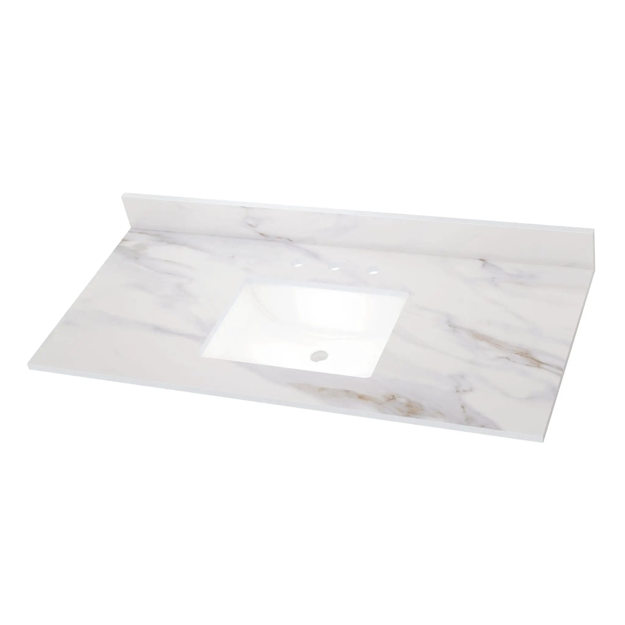 Calacatta Castana Polished Quartz Tiles 49x22 close up