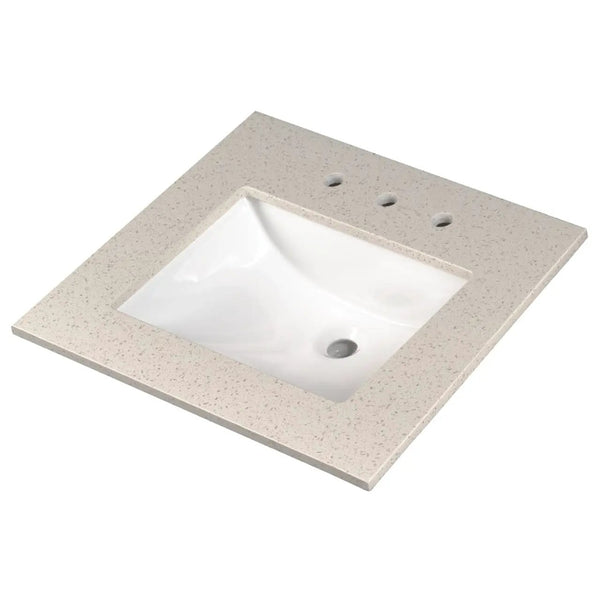 Iced White Polished Engineered Marble Tiles 31x22