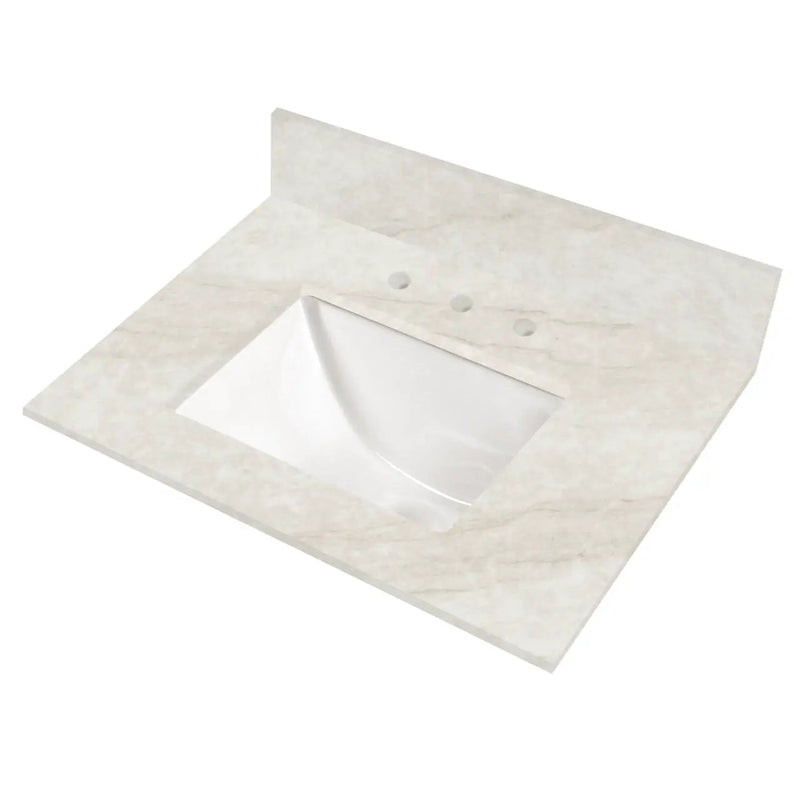 Ivoritaj™ Vanity Top With Sink Polished Quartz 37x22 by MSI Surfaces