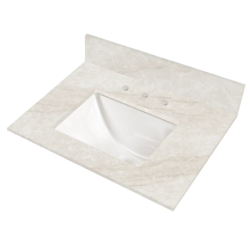 Ivoritaj™ Vanity Top With Sink Polished Quartz 37x22 by MSI Surfaces