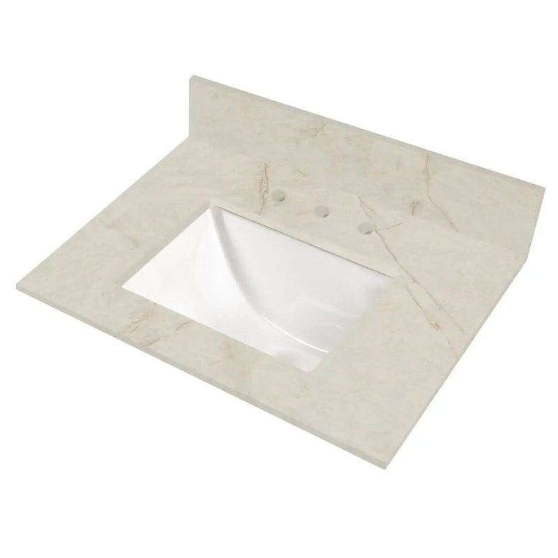 Solitaj™ Quartz Vanity Top With Sink Q+ Collection Polished 37x22 by MSI Surfaces