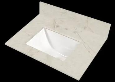 Solitaj™ Quartz Vanity Top With Sink Q+ Collection Polished 37x22 by MSI Surfaces