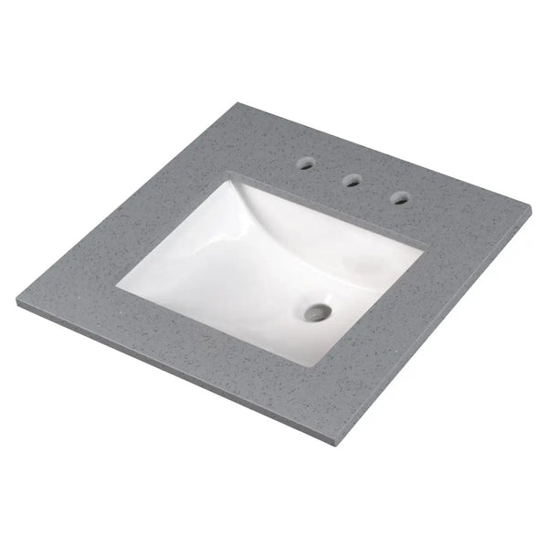 Sparkling Gray Polished Engineered Marble Sidesplash