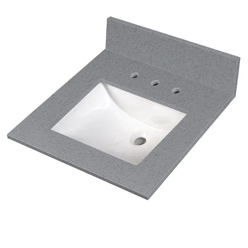 Sparkling Gray Vanity Top Polished Engineered Marble 31x22 by MSI Surfaces