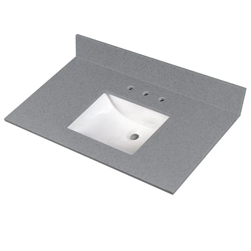 Sparkling Gray Vanity Top Polished Engineered Marble 49x22 by MSI Surfaces