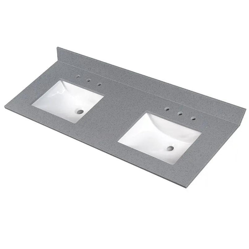 Sparkling Gray Vanity Top Polished Engineered Marble 61x22 by MSI Surfaces