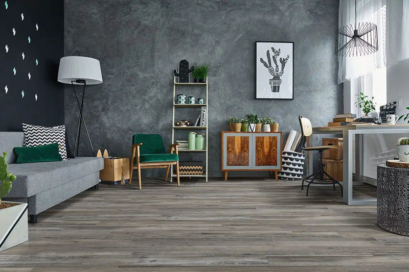 Glenridge Coastal Mix Semi Gloss Wood Look Lvt Moldings 12x1.25 in a finished room