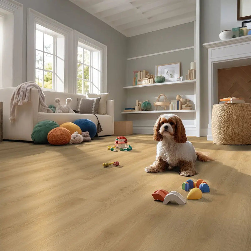 Nove Plus Hyde Haven Matte Wood Look Lvt Planks 9x48 in a finished room