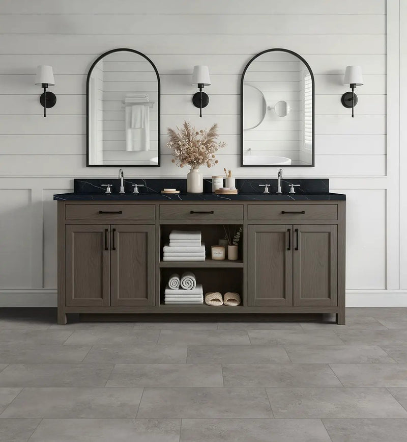 Glenridge Mountains Gray Matte Stone Look Lvt Tiles 12x24 by MSI Surfaces