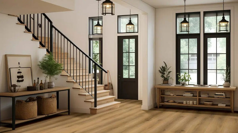 Nove Plus Scandi Matte Wood Look Lvt Planks 9x48 in a finished room