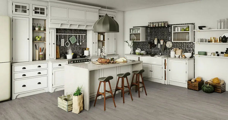 Katavia Twilight Oak Matte Wood Look Lvt Planks 6x48 in a finished room