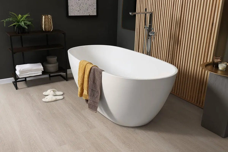 Acclima Wharton Semi Gloss Wood Look Lvt Moldings 12x1.25 in a finished room