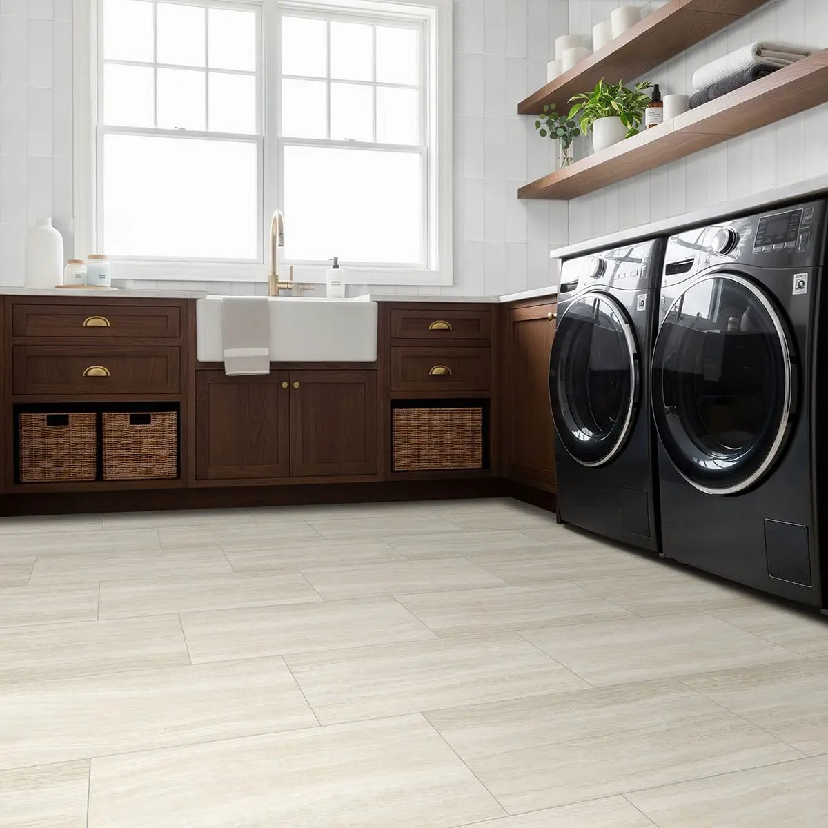 Glenridge White Ocean Matte Marble Look Lvt Tiles 12x24 by MSI Surfaces