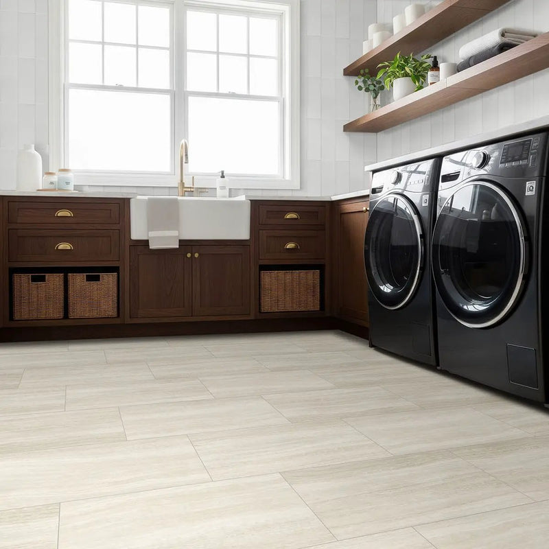 Glenridge White Ocean Matte Marble Look Lvt Tiles 12x24 by MSI Surfaces