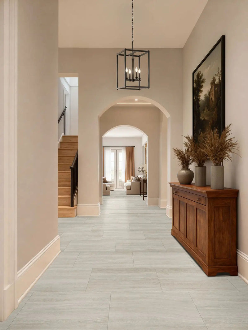 Glenridge White Ocean Matte Marble Look Lvt Tiles 12x24 by MSI Surfaces