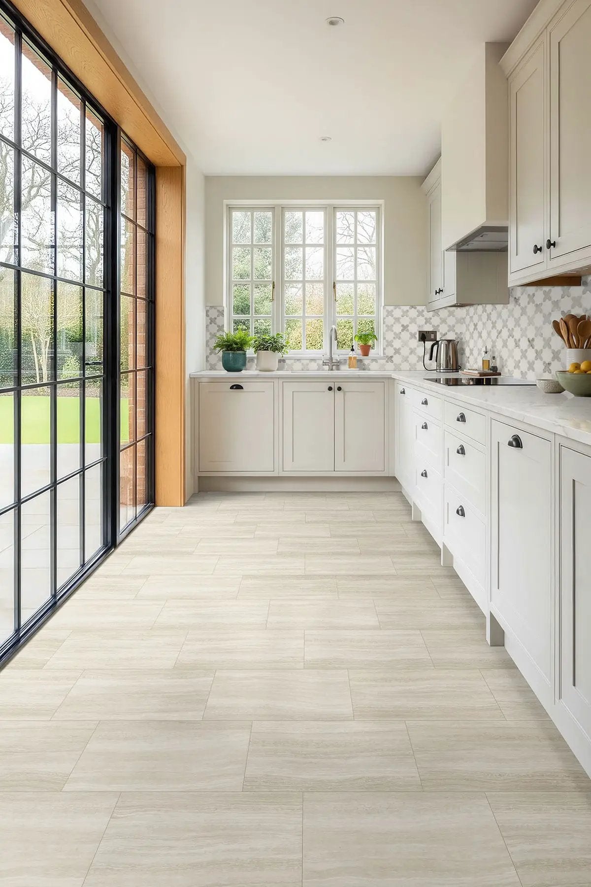 Glenridge White Ocean Matte Marble Look Lvt Tiles 12x24 by MSI Surfaces