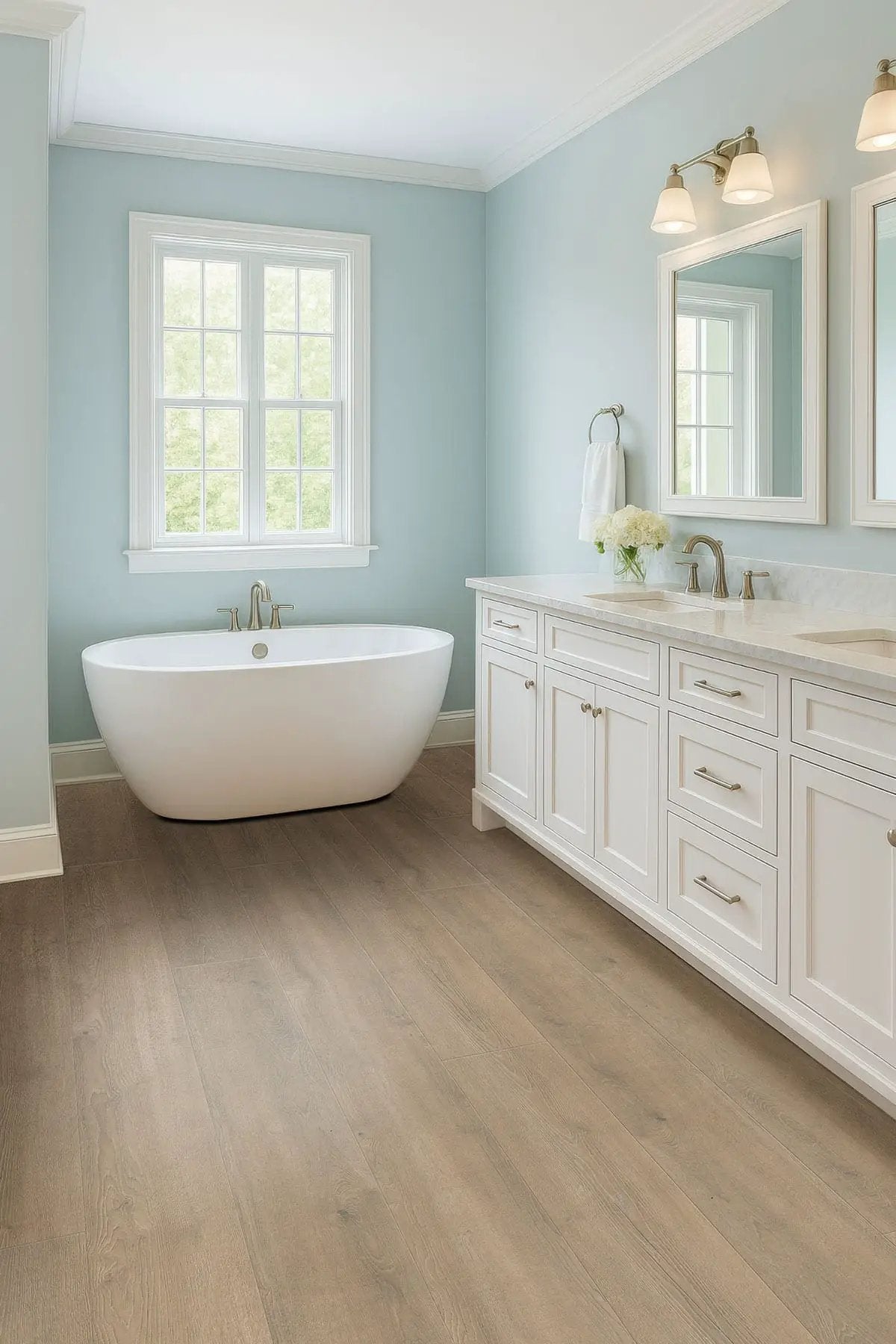 Shorecliffs Brundinson Wood Semi Gloss Overlap Stair Nose Look Rigid Core Moldings 2.23x1.03 in a finished room