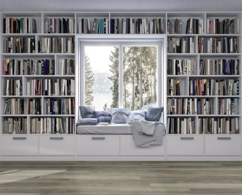 Smithcliffs Malton Semi Gloss T Molding Wood Look Rigid Core Moldings 1.77x0.28 in a finished room