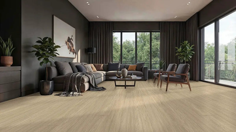 Wayne Parc Andaz Semi Gloss Wood Look Lvt Moldings 12x1.25 0.31 inch in a finished room
