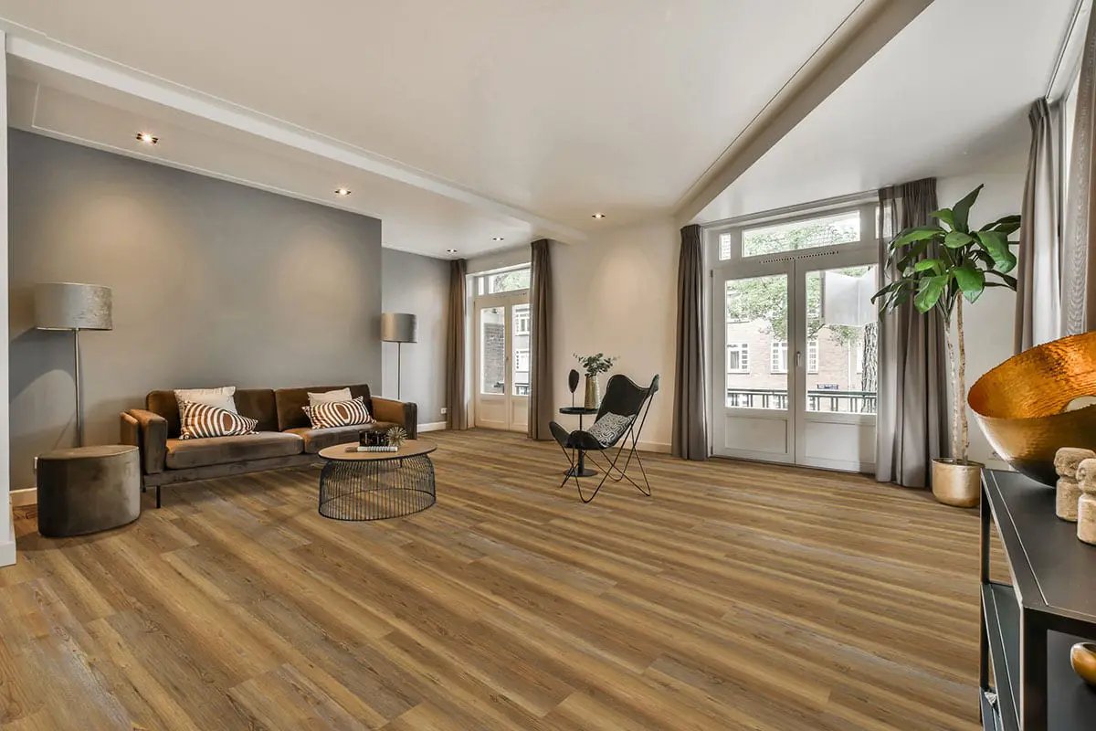 Cyrus 2.0 Barnstorm Semi Gloss Stair Riser Wood Look Lvt Moldings 1.77x0.345 in a finished room