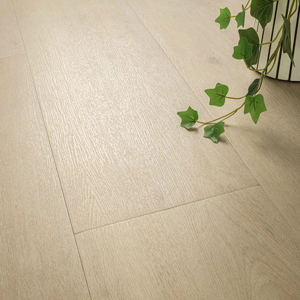 Kallum Benton Blonde Matte Wood Look Lvt Planks 9x48 in a finished room