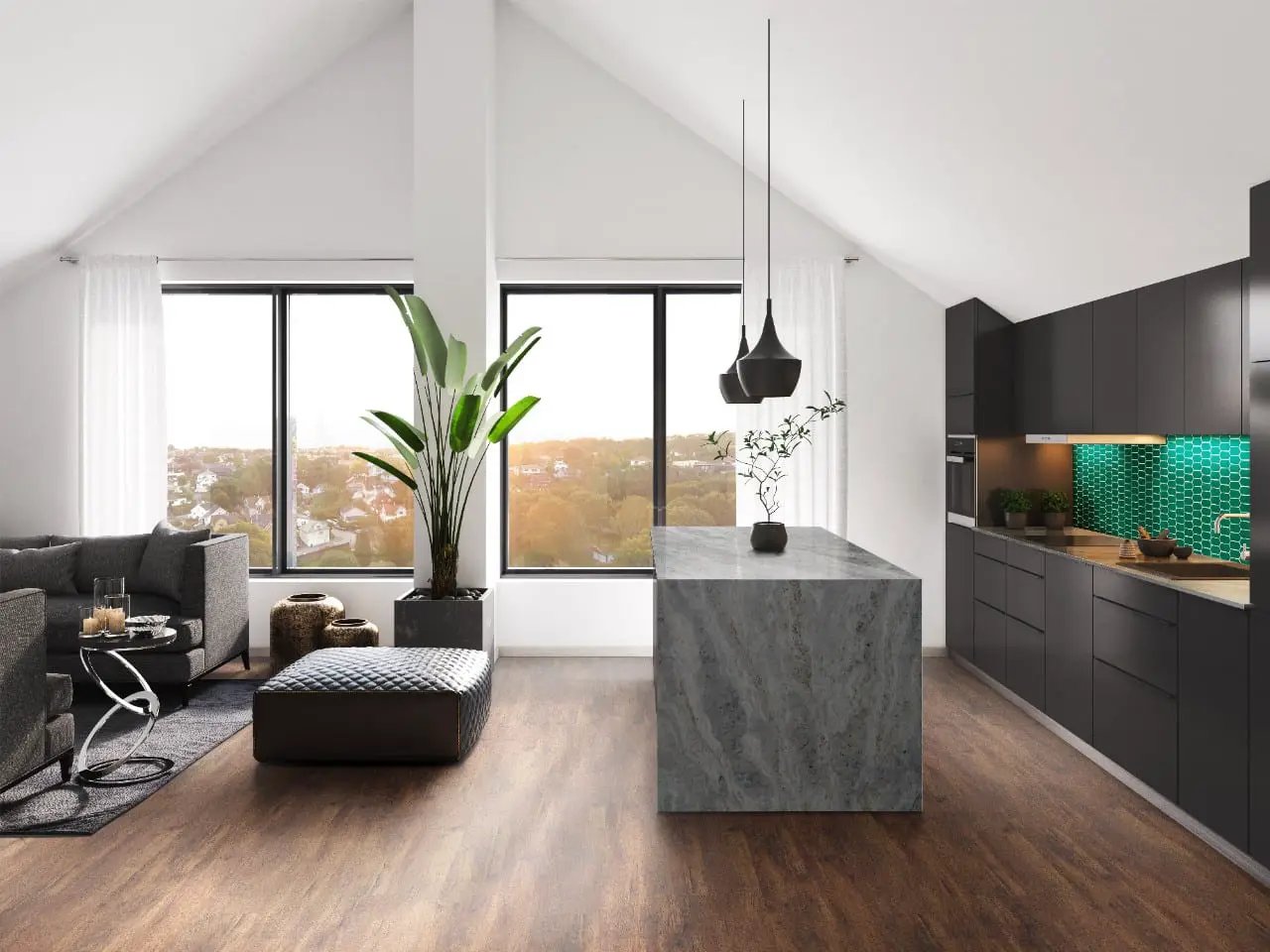 Cyrus Braly Semi Gloss Overlap Stair Nose Wood Look Lvt Moldings 2.23x1.03 in a finished room