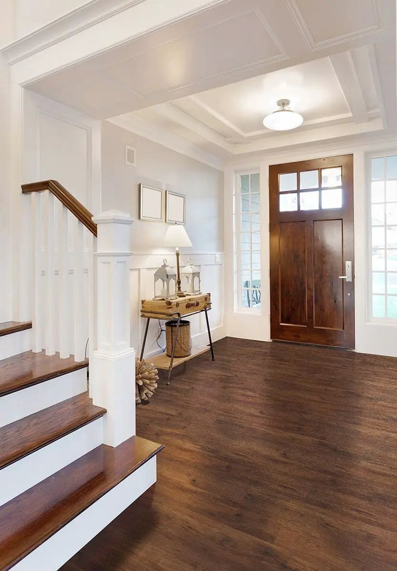 Cyrus Braly Semi Gloss Overlap Stair Nose Wood Look Lvt Moldings 2.23x1.03 in a finished room