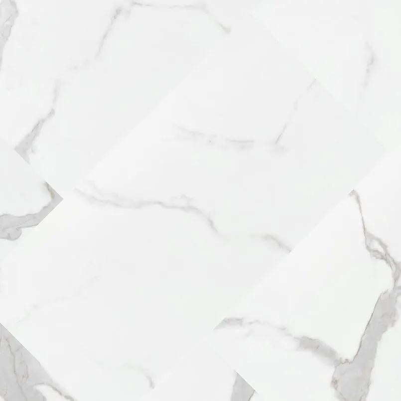 Trecento Calacatta Marbello Semi Gloss Quarter Round Lvt Moldings 0.64x0.75 angled view