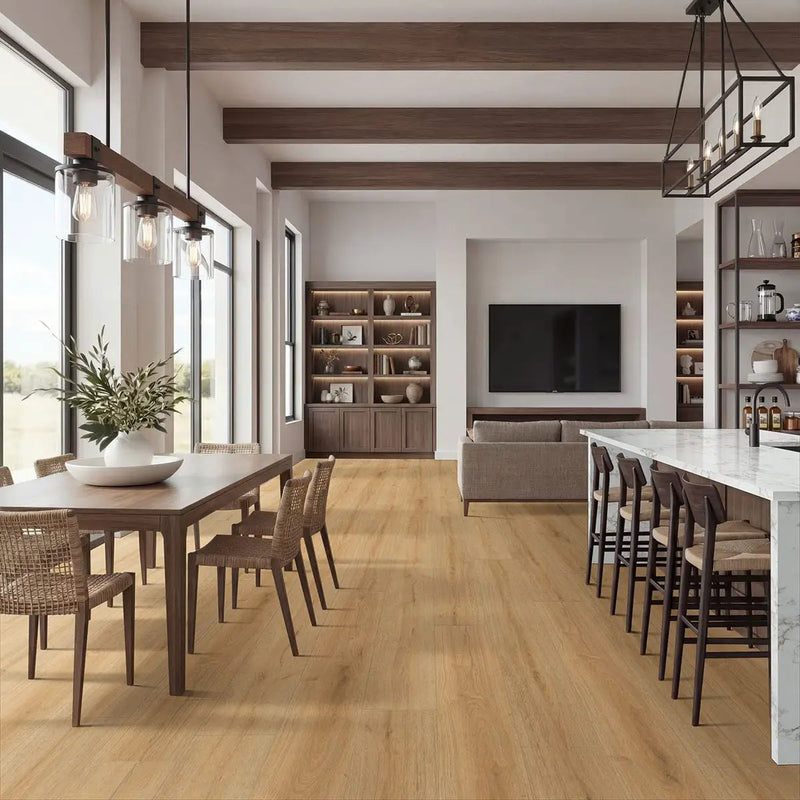 Wayne Parc Elwood Matte Wood Look Lvt Planks 9x60 in a finished room