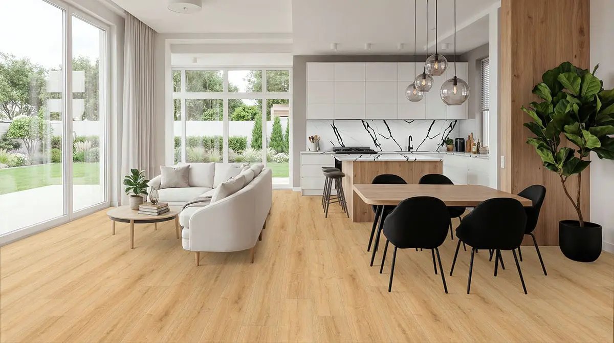 Wayne Parc Reserve Elwood Matte Wood Look Lvt Planks 9x72 in a finished room