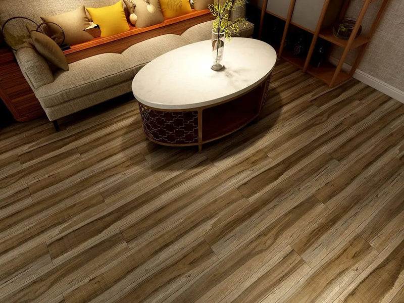 Cyrus Exotika Matte Wood Look Lvt Planks 7x48 in a finished room