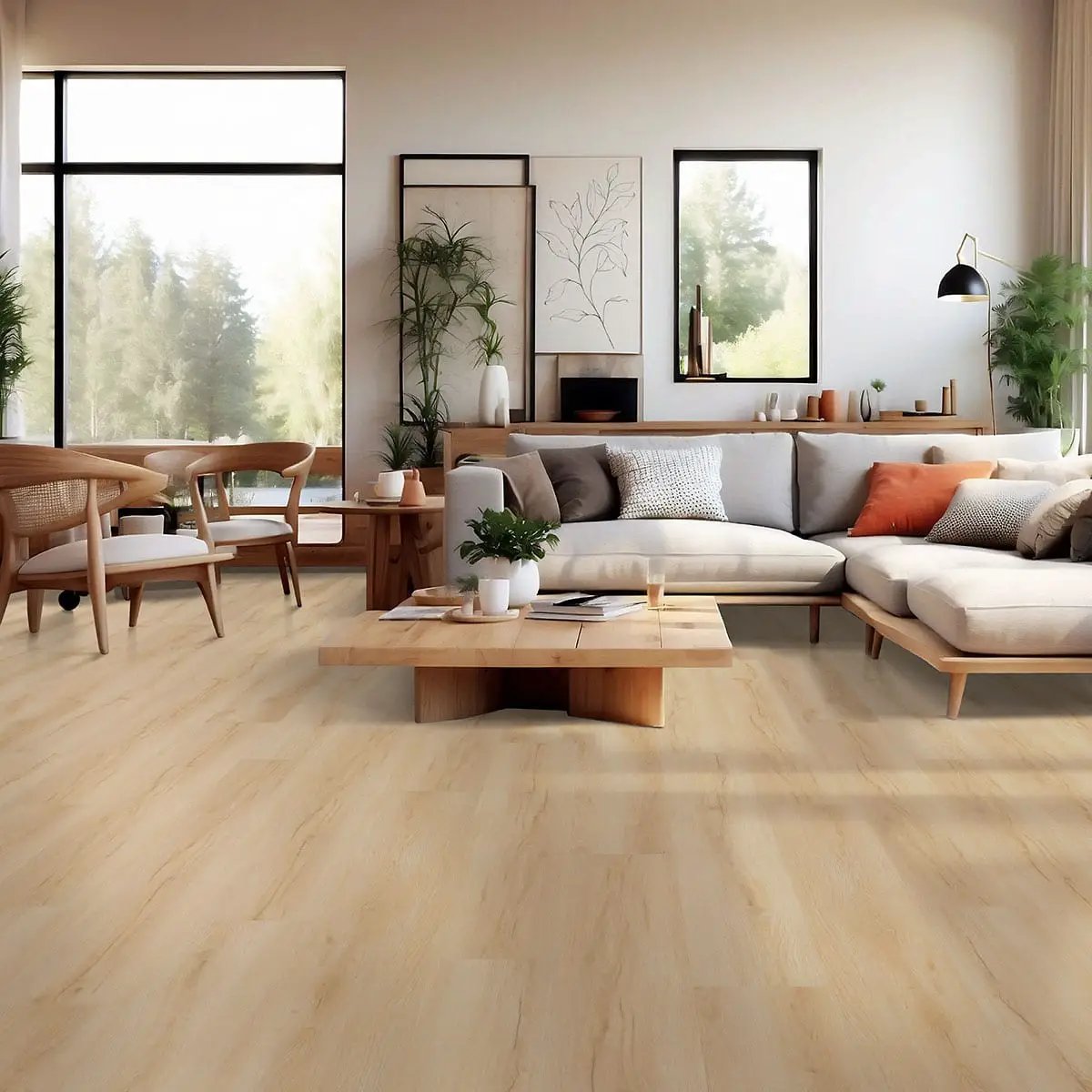 Laurel Fallonton Semi Gloss Wood Look Lvt Moldings 1.5x0.529 in a finished room