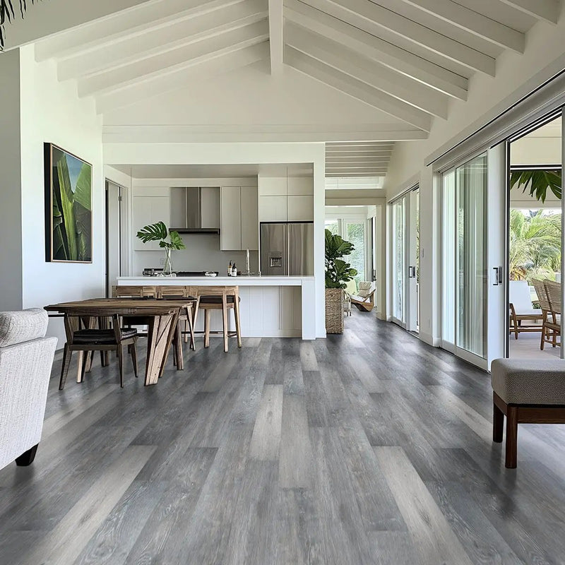 Cyrus Finely Matte Wood Look Lvt Planks 7x48 in a finished room
