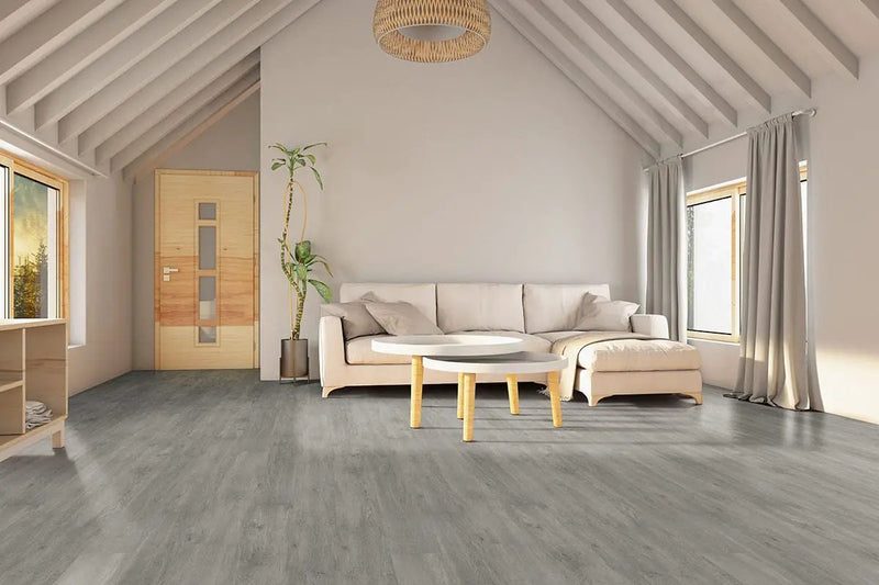 Cyrus Grayton Matte Wood Look Lvt Planks 7x48 in a finished room