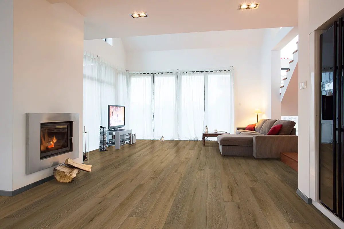 Andover Hatfield Semi Gloss Flush Stair Nose End Cap Wood Look Lvt Moldings 2.75x0.75 in a finished room