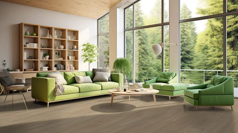 Laurel Hyde Haven Semi Gloss Stair Riser Wood Look Lvt Moldings 1.59x0.18 in a finished room