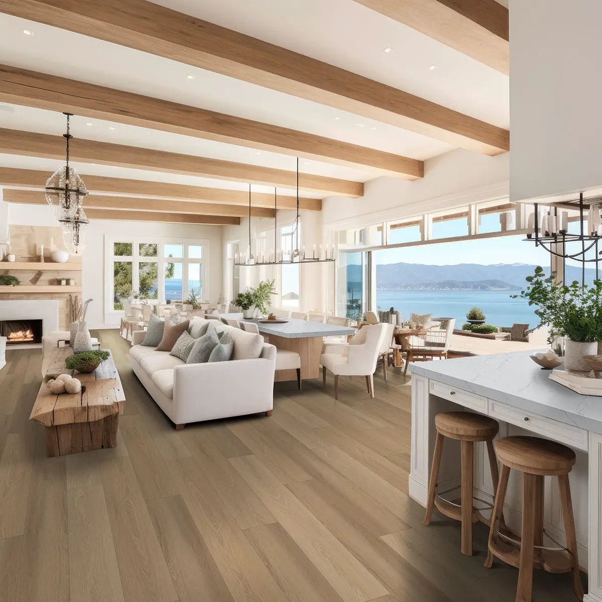 Laurel Larkin Semi Gloss Wood Look Lvt Moldings 1.5x0.529 in a finished room