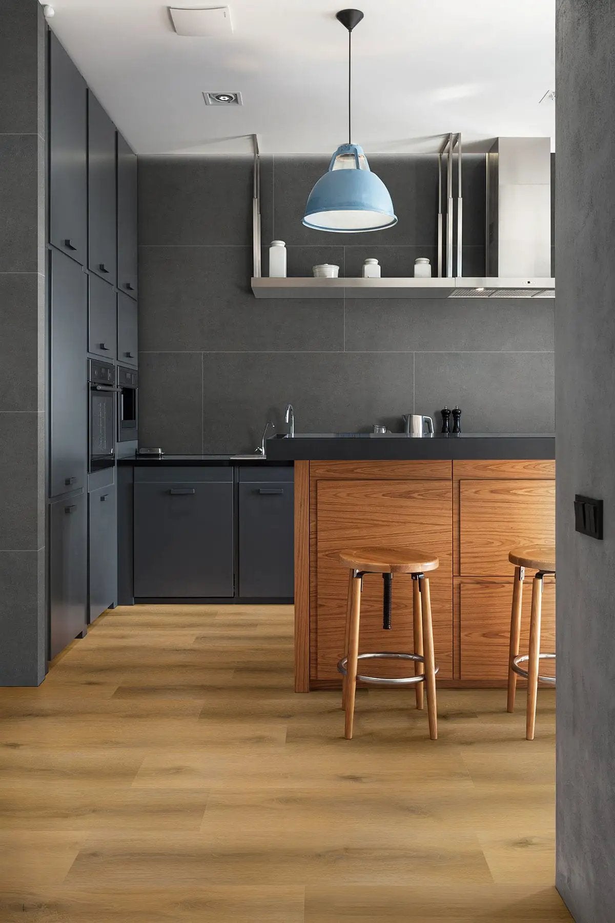 Laurel Scandi Semi Gloss Wood Look Lvt Moldings 12x1.25 1.25 inch in a finished room