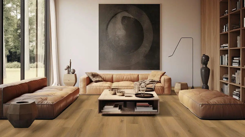 Laurel Reserve Scandi Matte Wood Look Lvt Planks 9x48 in a finished room