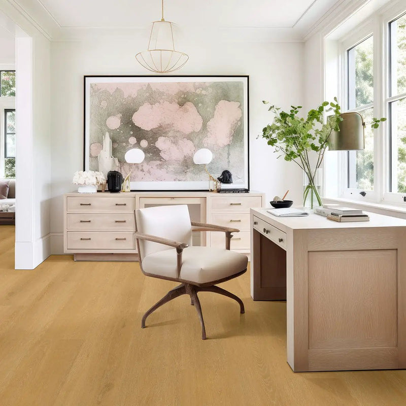Laurel Selbourne Semi Gloss Wood Look Lvt Moldings 1.5x0.529 in a finished room