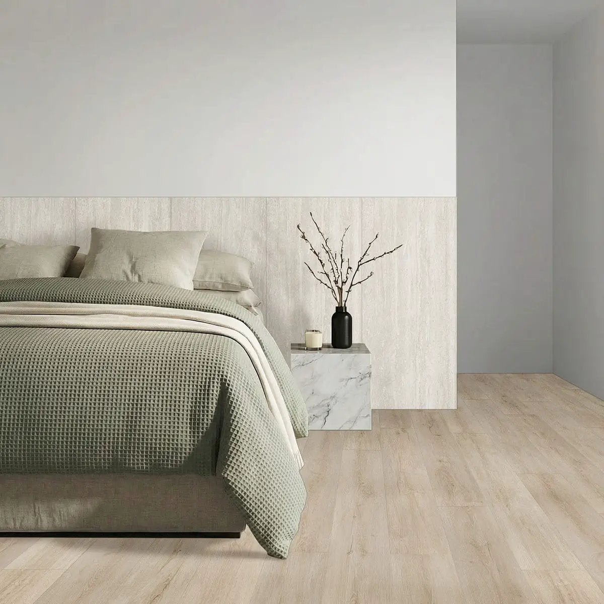 Laurel Shasta Grove Semi Gloss Wood Look Lvt Moldings 12x1.25 1.25 inch in a finished room