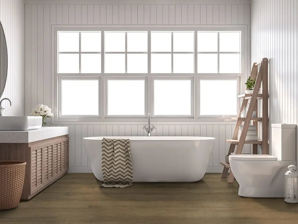 Ashton 2.0 Sunnyset Semi Gloss Flush Stair Nose End Cap Wood Look Lvt Moldings 2.75x0.75 in a finished room