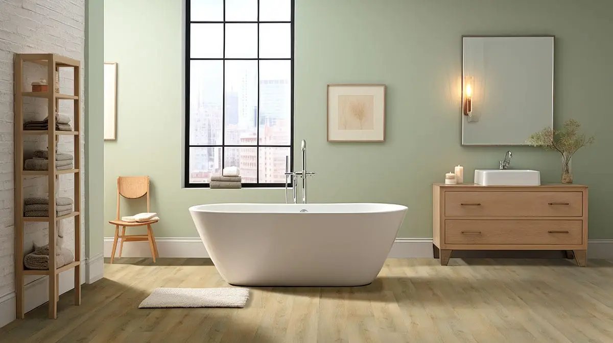 Laurel Reserve Tranquilla Matte Wood Look Lvt Planks 9x48 in a finished room