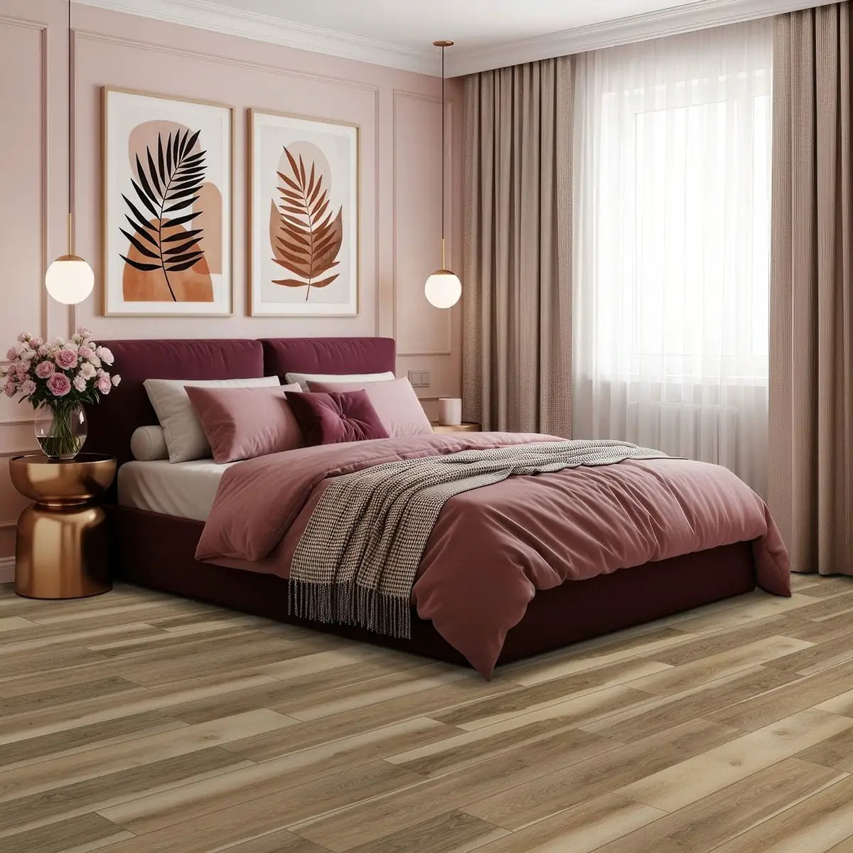 Andover Wilton Semi Gloss Flush Stair Nose End Cap Wood Look Lvt Moldings 2.75x0.75 in a finished room