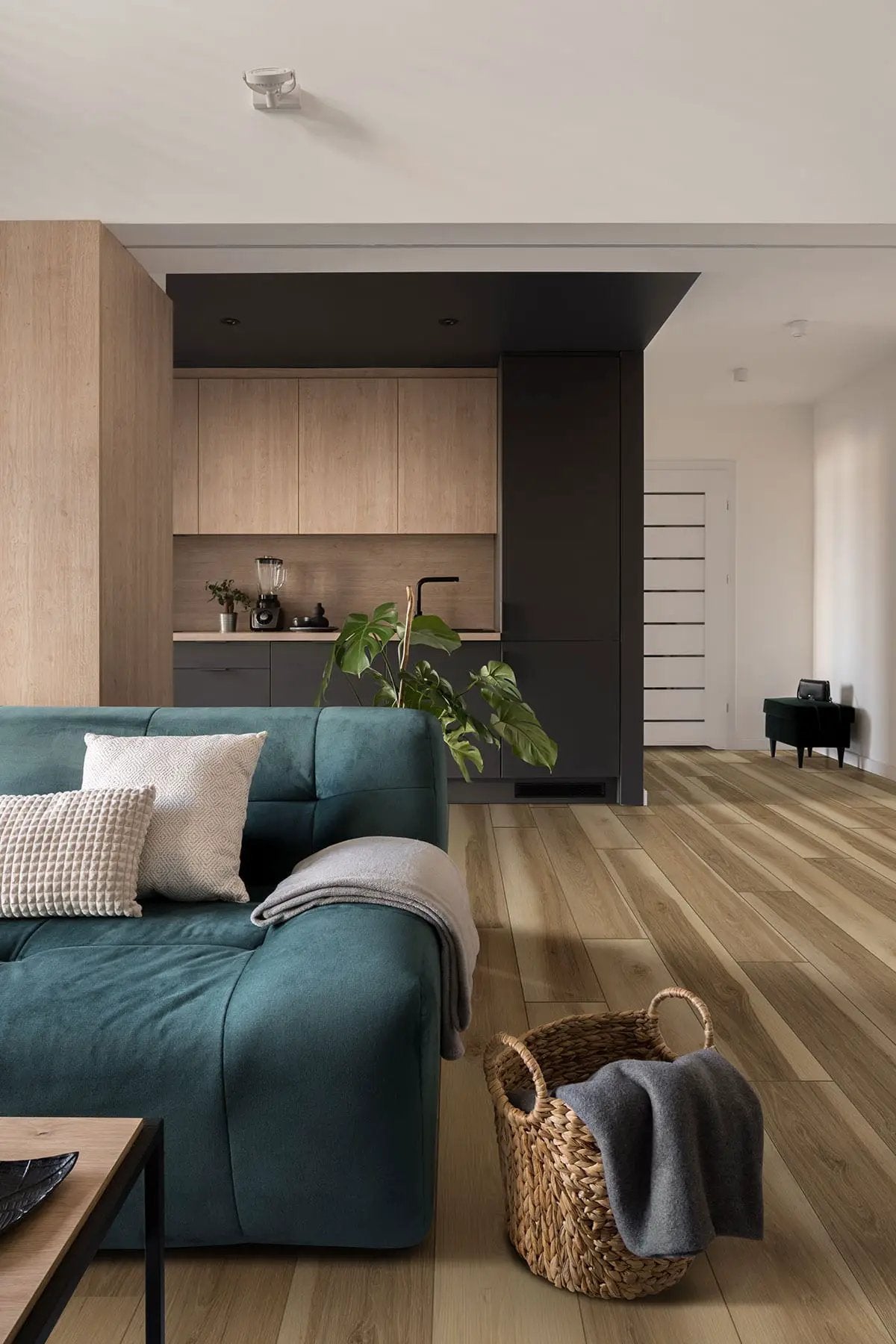 Andover Wilton Matte Wood Look Lvt Planks 7x48 in a finished room