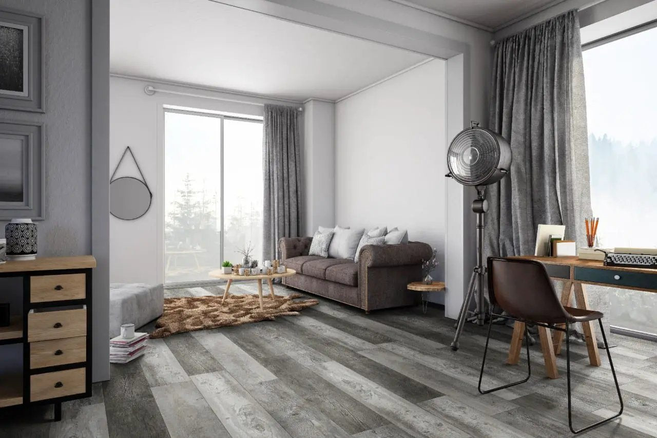 Xl Cyrus Boswell Matte Wood Look Lvt Planks 9x60 in a finished room
