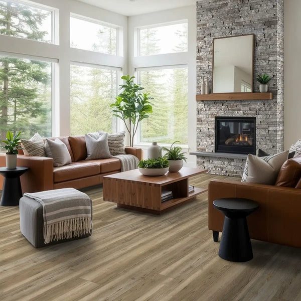 Xl Cyrus Brookings Matte Wood Look Lvt Planks 9x60 in a finished room