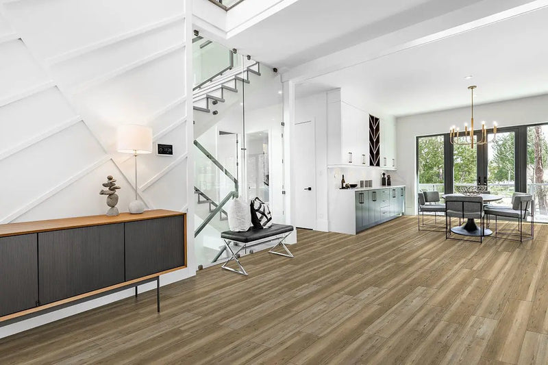 Xl Prescott Brookings Matte Wood Look Lvt Planks 9x60 in a finished room