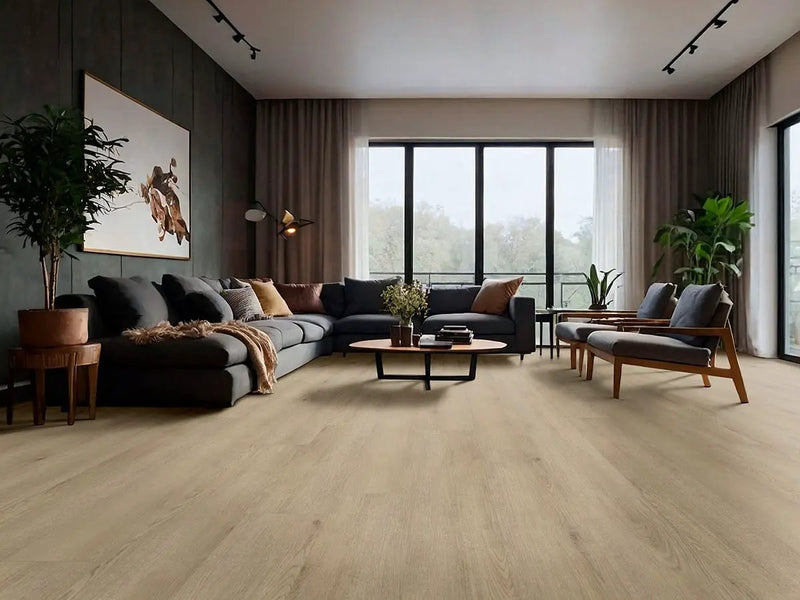 Xl Cyrus Chester Hills Matte Wood Look Lvt Planks 9x60 in a finished room