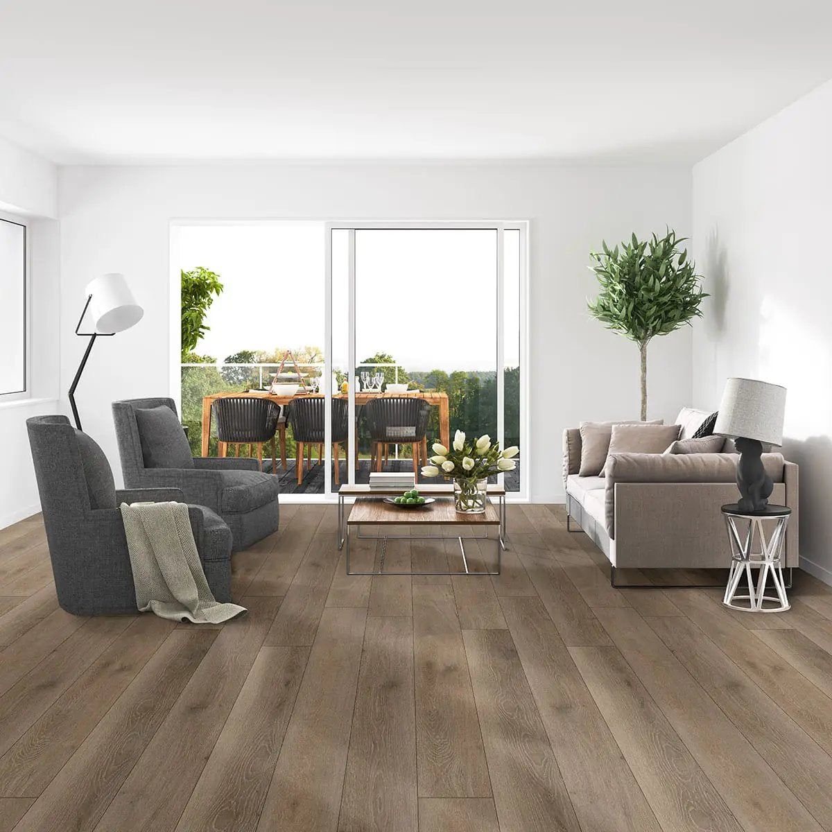 Xl Cyrus Cranton Matte Wood Look Lvt Planks 9x60 in a finished room